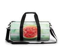 Bolsa de viaje para gimnasio o gimnasio, con correa para el hombro, diseño de sandía, color verde pastel y blanco