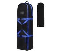 Bolsa de viaje para golf, porta palos antidesgaste con ruedas integradas - Funda de golf plegable portátil para práctica viajes playa campo práctica al aire libre transporte aéreo