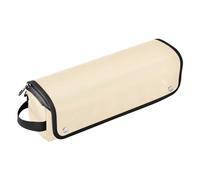Bolsa de viaje para herramientas de pelo caliente con almohadilla resistente al calor, a prueba de polvo, para planchas planas, alisadores, rizadores, almendras blanqueadas, color sólido, bolsa de