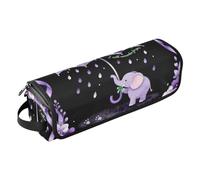 Bolsa de viaje para herramientas de pelo caliente y alfombrilla resistente al calor con cremallera I Will Remember You, flor morada, funda de transporte de doble capa para herramientas calientes