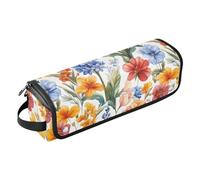 Bolsa de viaje para herramientas de pelo caliente y alfombrilla resistente al calor, funda de transporte portátil para planchas, alisadores, rizadores, flores, jacintos, begonia, accesorio de viaje
