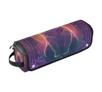 Bolsa de viaje para herramientas para el cabello con alfombrilla extraíble resistente al calor, funda de viaje grande para rizador, alisador, secador de pelo, tarot oso