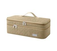 Bolsa de viaje para herramientas para el cabello con compartimentos - Organizador impermeable para secador de y rizador | Bolsa de viaje resistente al calor con asa y bolsillos, perfecta para vac