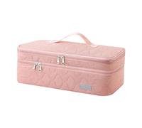 Bolsa de viaje para herramientas para el cabello - Estuche de almacenamiento de doble capa resistente al calor | Bolsa para herramientas para el cabello con compartimentos, bolsa para herramientas de