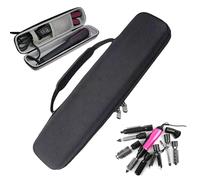 Bolsa de viaje para herramientas para el cabello, rizador, caja de almacenamiento multifuncional de EVA con cremallera, bolsa de transporte para hombres y mujeres, Black, Refer to description, Unisex