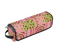 Bolsa de viaje para herramientas para el cabello y alfombrilla resistente al calor con cremallera estética Y2K Vintage Nostalgia de gran capacidad, organizador de herramientas para el cabello para