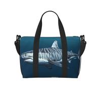 Bolsa de viaje para hombre, bolsa de gimnasio, gran bolsa de equipaje de tiburón blanco con correa para el hombro, bolsa de gimnasio grande para mujer, bolsa de fin de semana, bolsa de transporte
