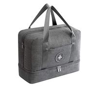 Bolsa de viaje para hombre y mujer, equipaje de mano, bolsa de almacenamiento de separación seca, equipaje de pingüino, gris, Talla única