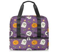 Bolsa de viaje para hombres, mujeres, niñas, niños, 21 litros, bolsa de fin de semana, bolsa de deporte separada, bolsa deportiva para gimnasio, viajes, fin de semana, feliz Halloween vacaciones,