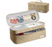Bolsa de viaje para la herramienta para el cabello: organizador de almacenamiento de doble capa, carcasa portátil secadora de cabello | Soporte de herramientas de estilo profesional, bolsa de