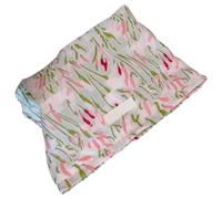Bolsa de Viaje para Maquillaje Compacta de Lona, Ligera y Portátil | Almacenaje Multiuso para Camping y Viaje, Cierre Seguro, Formato Pequeño, Estilo Floral Textil