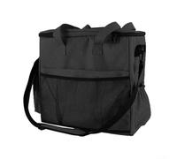 Bolsa de viaje para mascotas enfocada al aire libre con forro resistente a fugas, dos bolsas de alimentos y dos cuencos para uso diario (negro)