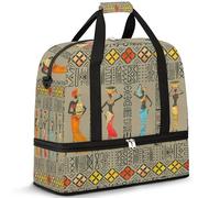 Bolsa de viaje para mujer africana para mujeres, hombres y mujeres, patrón de fin de semana, bolsas de noche plegables para mojado, bolsa de 47 L para deportes, gimnasio, yoga, color, 47 L,