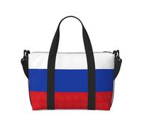 Bolsa de viaje para mujer con bandera rusa, bolsa grande de mano para fin de semana, bolsa de entrenamiento para gimnasio, bolsa de hospital para mamá, Black, Talla única
