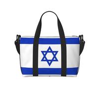 Bolsa de viaje para mujer con la bandera israelí, bolsa de mano grande para fin de semana, bolsa de entrenamiento para gimnasio, bolsa de hospital para mamá, Black, Talla única