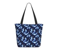 Bolsa de viaje para mujer de trabajo, ligera, de fantasía, zorro, luna, estampado de hombro, bolsa de enfermera, bolsa de mano para mujer, bolso grande con cremallera