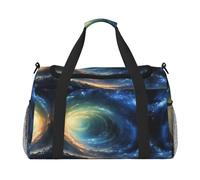 Bolsa de viaje para mujer, diseño de cielo estrellado y espacio exterior profundo, para fin de semana, para llevar al gimnasio, Negro -, Talla única