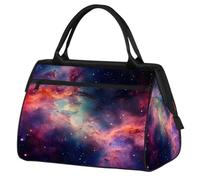 Bolsa de viaje para mujeres, hombres, niños y niñas, colorido universo, galaxia, nebulosa, fin de semana, bolsas de 24 L, bolsa de cabina para deportes, gimnasio, yoga, color, 24 L, Organizador de