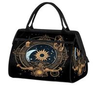 Bolsa de viaje para mujeres, hombres, niños y niñas, logotipos místicos tribales étnicos, bolsas de fin de semana, bolsas de noche de 24 L, bolsa de cabina para deportes, gimnasio, yoga, color, 24 L,