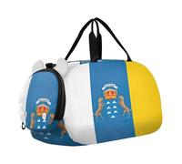 Bolsa de viaje para niñas con la bandera de las Islas Vírgenes Británicas, bolsa de viaje para fin de semana, para baile nocturno, bolsa de lona para niños, Archipiélago español con bandera de