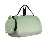 Bolsa de viaje para niñas con la bandera de las Islas Vírgenes Británicas, bolsa de viaje para fin de semana, para baile nocturno, bolsa de lona para niños, Dinosaurio, verde, floral, blanco