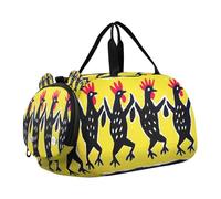 Bolsa de viaje para niños, bolsa de viaje para fin de semana, bolsa de gimnasio con compartimento para zapatos, deportes, escuela, The Four Chicken Dance of The Apocalypse