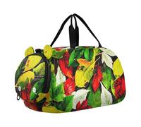 Bolsa de viaje para niños, bolsas de viaje para niños, elegantes sombreros de ganso, color carne, bolsas de viaje para niñas, bolsa de deporte, Hojas coloridas y vibrantes, Classic