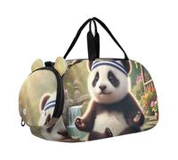 Bolsa de viaje para niños, para el fin de semana, de viaje, para niñas, para bailar, lindo gatito, tutú rosa, Panda Yoga Peaceful Moment, Classic