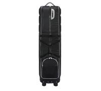 Bolsa de Viaje para Palos, Bolsa Plegable de Nailon para Palos con Ruedas, Estuche de Viaje con Cerradura combinada para entusiastas del (Negro Plata)