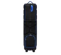 Bolsa de Viaje para Palos, Bolsa Plegable de Nailon para Palos con Ruedas, Estuche de Viaje con Cerradura combinada para entusiastas del (Negro Azul)