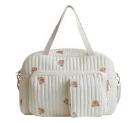 Bolsa de viaje para pañales de maternidad, bonito diseño de flores, bolsa de hombro para mamá y fin de semana, estilo 1, 420.00 x 280.00 x 160.00 mm