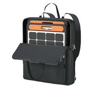 Bolsa de viaje para panel solar, bolsa de almacenamiento portátil acolchada para panel solar, funda protectora de 2 capas, protector resistente con correa de hombro ajustable para camping, senderismo