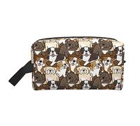 Bolsa de viaje para perro, bolsa de aseo grande, bolsa de cosméticos, estuche de lápices, organizador multifunción, bolsa de almacenamiento