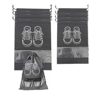 Bolsa de Viaje para Zapatos de 30 Piezas de Tela no Tejida con Cuerda para Hombres y Mujeres Bolsa de Almacenamiento de Zapatos de Gran tamaño con Ventana de visualización (Gris) Gris. large30pcs