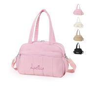 Bolsa de Viaje Personalizada con Nombre para Hombre Mujer Bolsa de Deporte Yoga Viaje de Negocios Grande De Mano Crossbody Hombro Regalo Personalizado (Rosa)