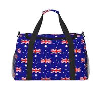 Bolsa de viaje plegable con la bandera de Australia, bolsa de equipaje para escapadas de fin de semana, para viajes espontáneos, color negro, talla única, Negro, One Size