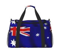 Bolsa de viaje plegable con la bandera de Australia, bolsa de equipaje para escapadas de fin de semana, para viajes espontáneos, color negro, talla única, Negro, One Size