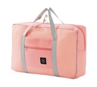 Bolsa de viaje plegable de gran capacidad, bolsa de almacenamiento portátil, ligera y multifuncional, plegable, impermeable, bolsa de equipaje (rosa, 1 unidad), Pink, 1 pieza