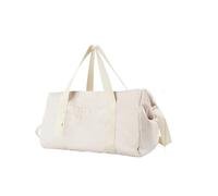 Bolsa de viaje plegable de gran capacidad para hacer deporte, ir al gimnasio, al hombro, para fin de semana, durante la noche, para yoga, Un color, Blanco