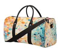 Bolsa de viaje plegable impermeable con diseño de burbujas de colores, con correas para el hombro