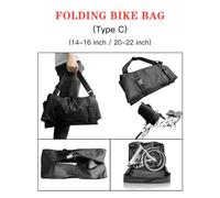 Bolsa de viaje plegable para bicicletas Estuche portátil para transporte de bicicletas apto para bicicletas plegables de 20 a 22 pulgadas - Funda protectora de almacenamiento para (Tipo C 20-22