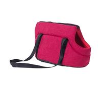 Bolsa de viaje portátil para mascotas, bolsa de hombro, transpirable, para senderismo, perro, asiento de coche, color rojo, 45 x 22 x 20 cm