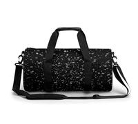 Bolsa de viaje realista y desigual, diseño de copo de nieve al azar, para mujeres y hombres, bolsa de lona cilíndrica, bolsa de entrenamiento deportiva con correa para el hombro