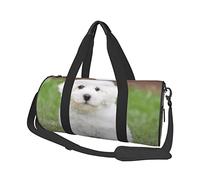 Bolsa de Viaje Redonda Bichon Frise Dog Bolsa de Gimnasio para Hombres y Mujeres Bolsa de Deporte Bolsa de Deporte