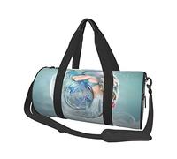 Bolsa De Viaje Redonda Bolsa De Gimnasio De Sirena Triste para Hombres Mujeres Bolsa De Lona Bolsa De Deportes