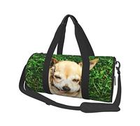 Bolsa de Viaje Redonda Chihuahua Perro Gimnasio Bolsa para Hombres Mujeres Bolsa de Deporte Bolsa de Deporte