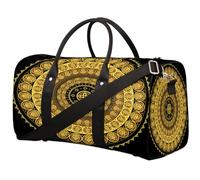 Bolsa de viaje redonda de mandala para mujeres, hombres, niños, niñas, niños, mandala, 22.7 L, bolsa de fin de semana, bolsa de hombro, bolsa de equipaje para deportes, gimnasio, viajes, color, 22.7