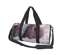 Bolsa de Viaje Redonda Dos Delfines en el Agua Bolsa de Gimnasio para Hombres y Mujeres Bolsa de Deporte Bolsa de Deporte