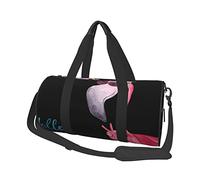 Bolsa de Viaje Redonda Hello Glasses Flamingo Bolsa de Gimnasio para Hombres y Mujeres Bolsa de Deporte Bolsa de Deporte