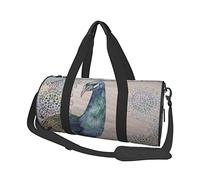Bolsa de Viaje Redonda Hermosa Bolsa de Gimnasio de Pavo Real para Hombres Mujeres Bolsa de Lona Bolsa de Deportes